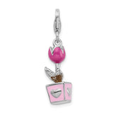 Pink Potted Tulip 3-D Clipable Charm