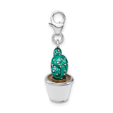 Potted Green Cactus 3-D Clipable Charm