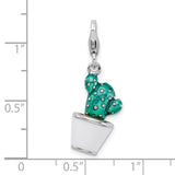 Potted Green Cactus 3-D Clipable Charm