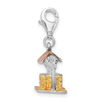 Sterling Silver Enameled Well W/Lobster Claw Clasp Clasp Charm Charms