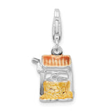 Sterling Silver Enameled Well W/Lobster Claw Clasp Clasp Charm Charms