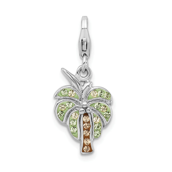 Swarovski Crystal Palm Tree Clipable Charm