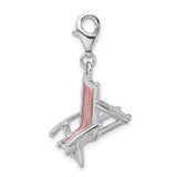 Orange and Pink Enamel Beach Chair 3-D Clipable Charm