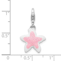 Pink Sparkle Starfish Clipable Charm