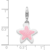 Pink Sparkle Starfish Clipable Charm