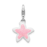 Pink Sparkle Starfish Clipable Charm