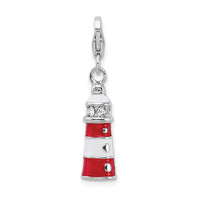 Swarovski Crystal Red Lighthouse Clipable Charm