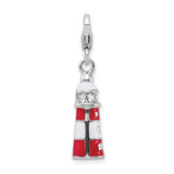 Swarovski Crystal Red Lighthouse Clipable Charm
