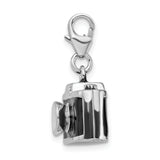 Black Camera with Swarovski Crystal Clipable Charm