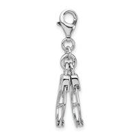Moveable Hand Cuffs 3-D Clipable Charm