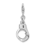Moveable Hand Cuffs 3-D Clipable Charm
