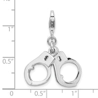 Moveable Hand Cuffs 3-D Clipable Charm