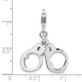 Moveable Hand Cuffs 3-D Clipable Charm