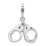 Moveable Hand Cuffs 3-D Clipable Charm