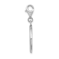Amore La Vita Sterling Silver Large Polished Peace Sign with Lobster Clasp Charm