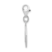 Amore LaVita Sterling Silver Miraculous Medal with Lobster Clasp Charm