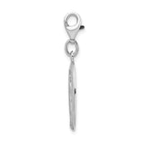 Sterling Silver Miraculous Medal W/Lobster Claw Clasp Clasp Charm Charms