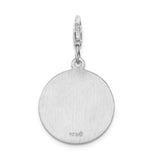 Sterling Silver Saint Michael Medal W/Lobster Claw Clasp Clasp Charm Charms