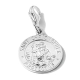 SS RH St. Christopher Medal w/Lobster Clasp Charm Fine Jewelry Gift For Her For Women