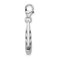 Sterling Silver 3-D Enameled Sailboatwith Lobster Clasp Charm