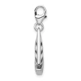 Sterling Silver 3-D Enameled Sailboatwith Lobster Clasp Charm