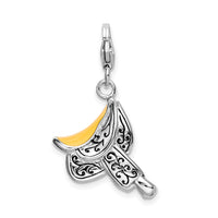 Amore LaVita Sterling Silver 3-D Enameled Saddlewith Lobster Clasp Charm