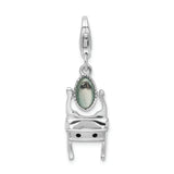 Amore LaVita Sterling Silver Enamel Vanity with Lobster Clasp Charm