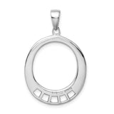 Oval Charm Carrier Pendant