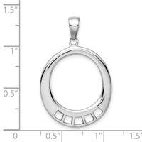 Oval Charm Carrier Pendant