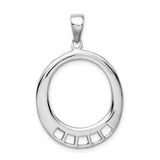 Oval Charm Carrier Pendant