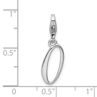 Amore La Vita Sterling Silver Number 0 with Lobster Clasp Charm