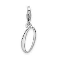 Amore La Vita Sterling Silver Number 0 with Lobster Clasp Charm