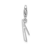 Sterling Silver Number 1 W/Lobster Claw Clasp Clasp Charm Charms