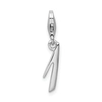Sterling Silver Number 1 W/Lobster Claw Clasp Clasp Charm Charms