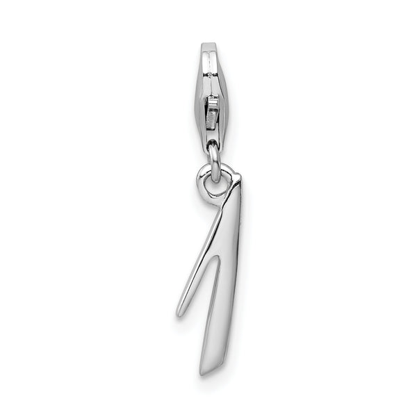 Sterling Silver Number 1 W/Lobster Claw Clasp Clasp Charm Charms