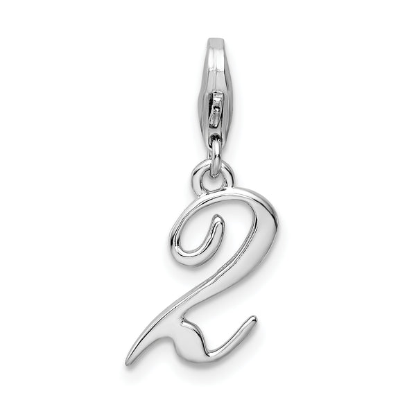 Sterling Silver Number 2 W/Lobster Claw Clasp Clasp Charm Charms