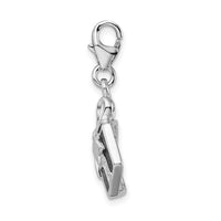 Goldia Sterling Silver Red Enameled Present W/Lobster Clasp Charm