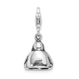 Amore LaVita Sterling Silver 3-D Antiqued Buddha with Lobster Clasp Charm