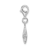 Sterling Silver Amore La Vita Rhodium-plated Diamond-cut Star Charm