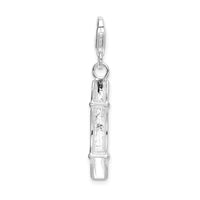 Sterling Silver Polished Mackinac Bridge W/Lobster Claw Clasp Clasp Charm Charms
