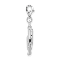 Amore LaVita Sterling Silver Horse and Shoe with Lobster Clasp Charm