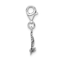 Amore LaVita Sterling Silver Antiqued Golf Clubs & Ball with Lobster Clasp Charm