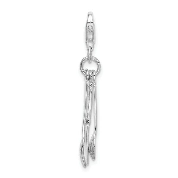 Sterling Silver Cutlery W/Lobster Claw Clasp Clasp Charm Charms