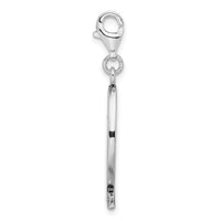 Amore LaVita Sterling Silver Antiqued WWJD Ichthus with Lobster Clasp Charm