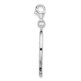 Amore LaVita Sterling Silver Antiqued WWJD Ichthus with Lobster Clasp Charm