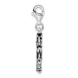 Sterling Silver Antique Kneeling Angel W/Lobster Claw Clasp Clasp Charm Charms