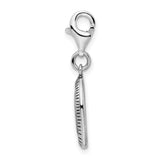 Amore LaVita Sterling Silver Antiqued Sister with Lobster Clasp Charm