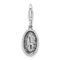Amore LaVita Sterling Silver Antiqued Sister with Lobster Clasp Charm