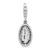 Sterling Silver Antiqued SURVIVOR W/Lobster Claw Clasp Clasp Charm Charms