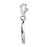 Sterling Silver Antiqued STRENGTH W/Lobster Claw Clasp Clasp Charm Charms